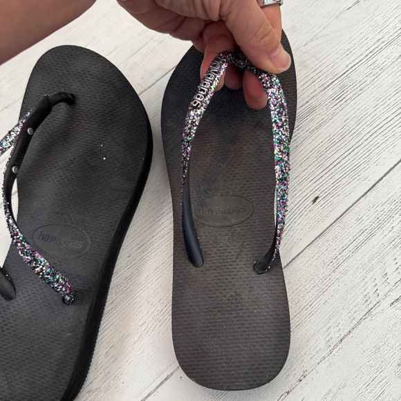 Havaianas Multicolor Glitter Sandals 39-40 - Picture 3 of 4